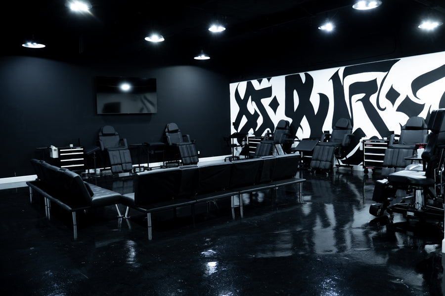 Main floor of the Tagz Tattoo shop in Mesa, AZ