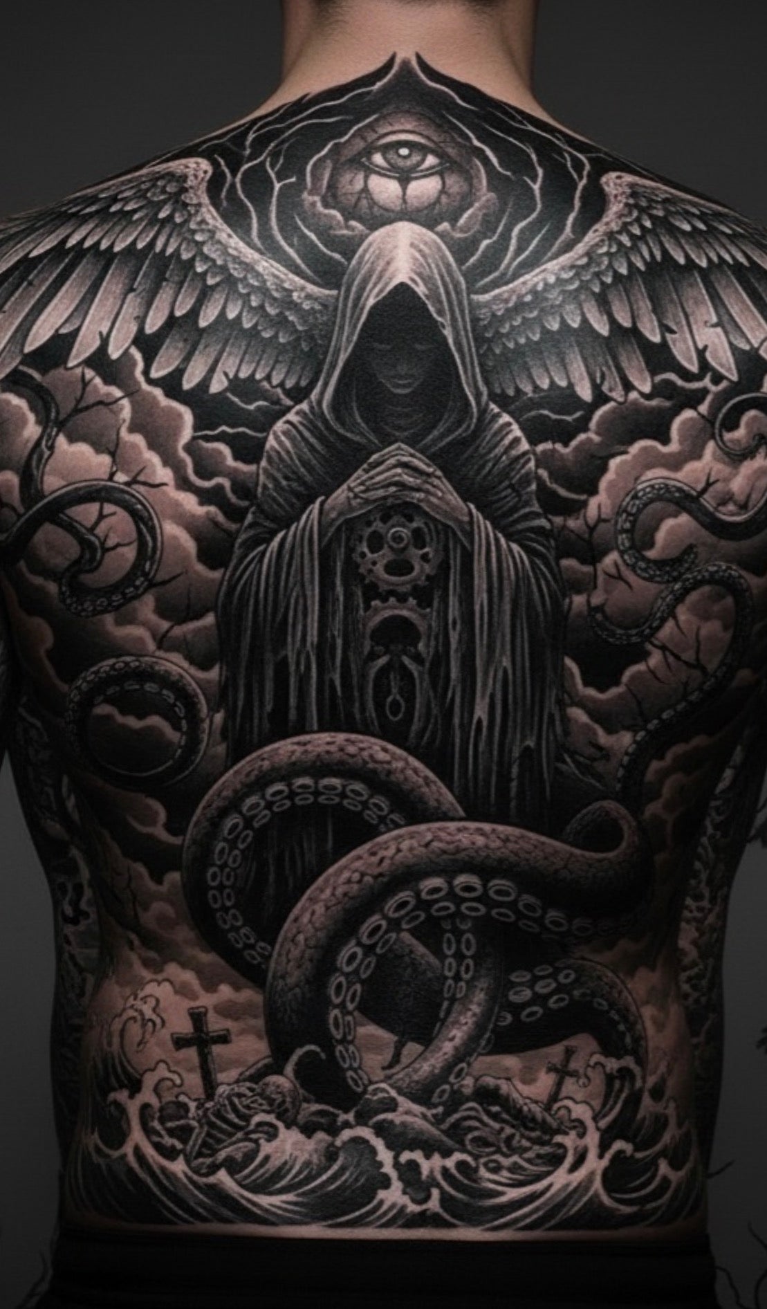 Priscilla Full Back Tattoo