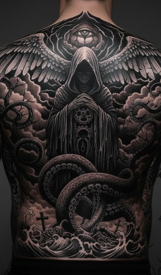 Priscilla Full Back Tattoo